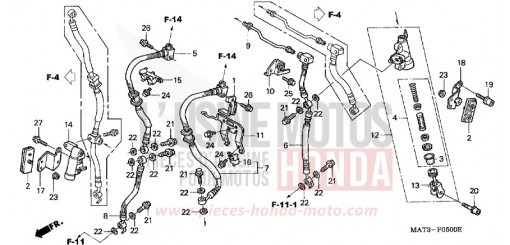 SECOND MASTER CYLINDER CBR1100XXW de 1998